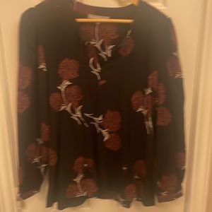 Daniel Rainn blouse black floral size M
